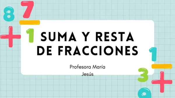 Suma y resta de fracciones 