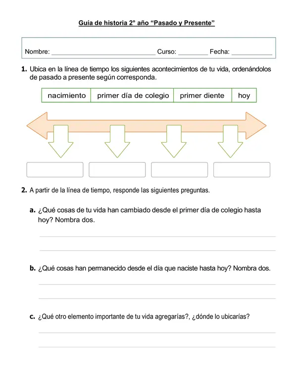 Guía de historia 2° año "Pasado y presente"