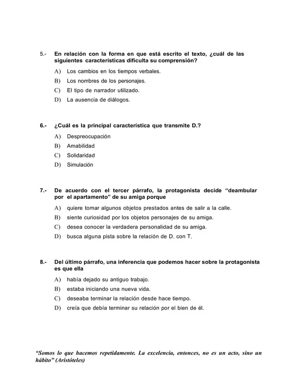 MINI ENSAYO DE 16 PREGUNTAS 2-1 TEXTOS LITERARIOS