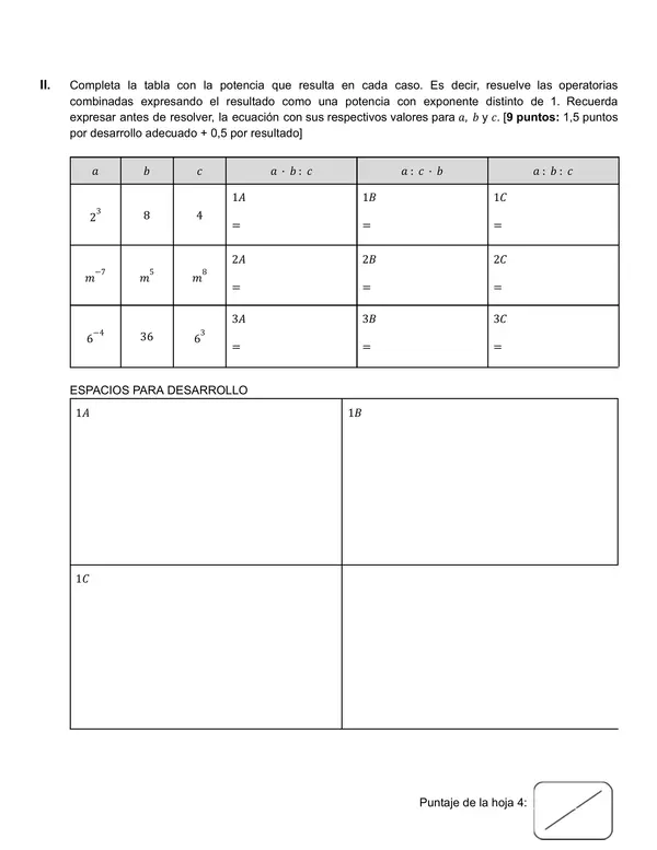 Potencias y raiz cuadrada