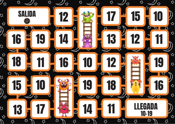 ESCALERAS MONSTRUOSAS PARA APRENDER LOS NÚMEROS 0-99