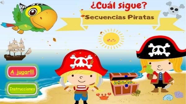 Juego "Completando secuencias piratas".