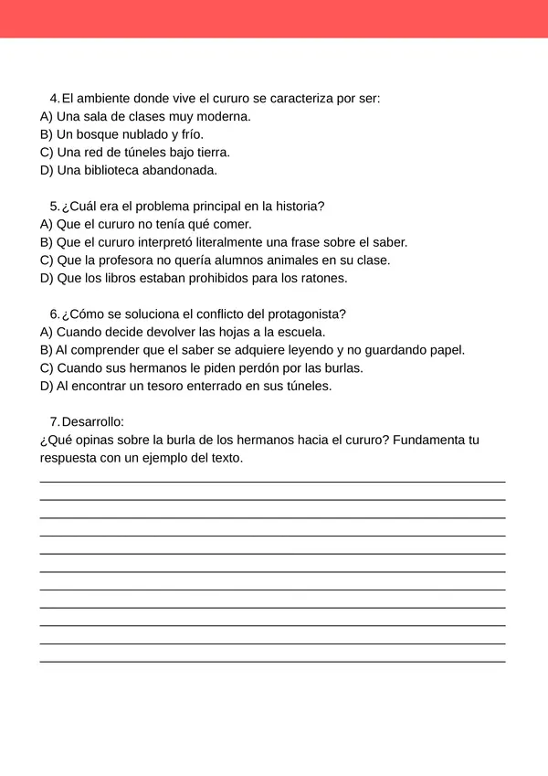 Ensayo examen libre 4to Básico 2026