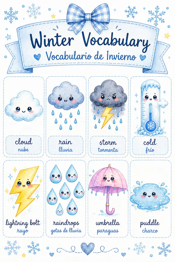 Pictionary Winter words
