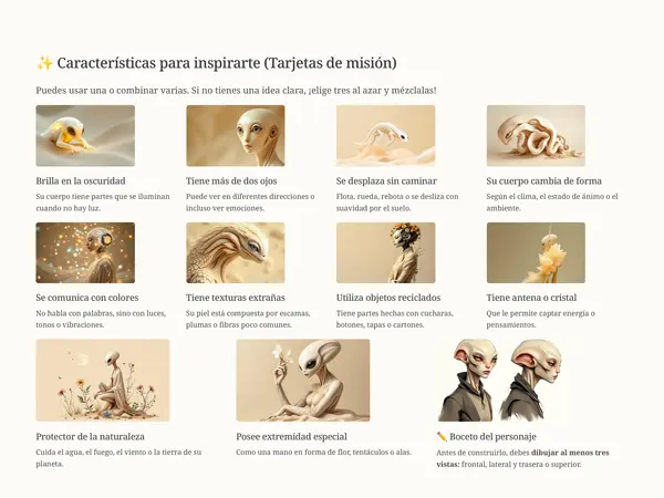 Habitantes de otro mundo (Actividad Artes y Tecnología)