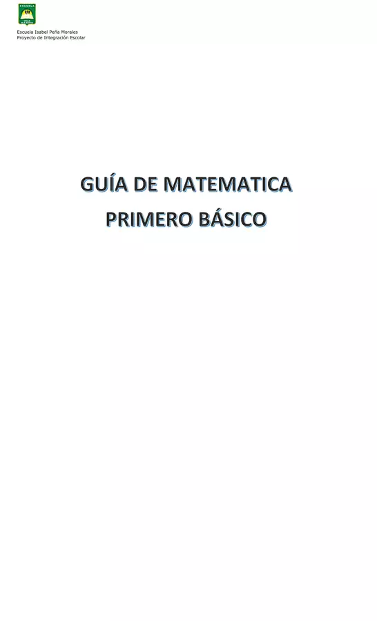 Guía de Matemática primero básico