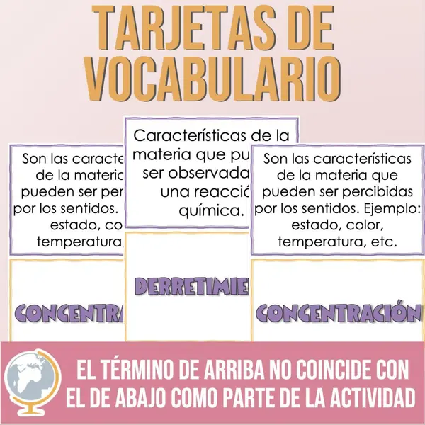 Vocabulario Materia Búsqueda del Tesoro