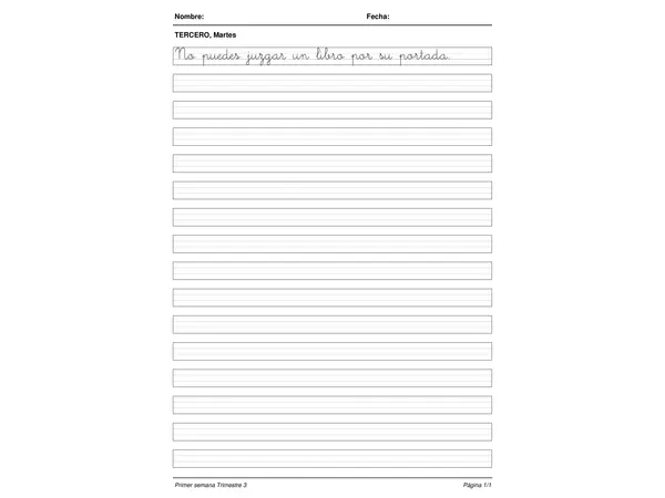 Planas Para Mejorar Caligrafia