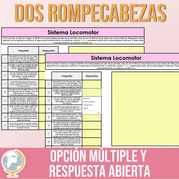 Sistema locomotor rompecabezas misterioso