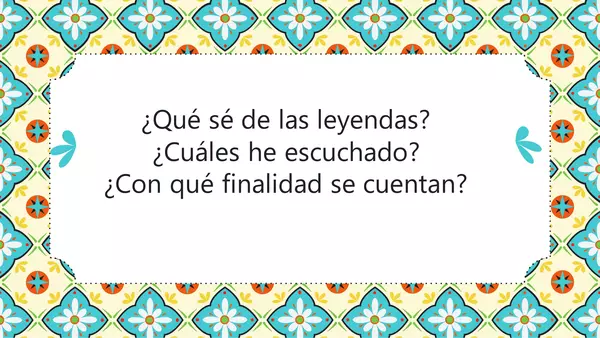 Presentación para introducir concepto de leyenda