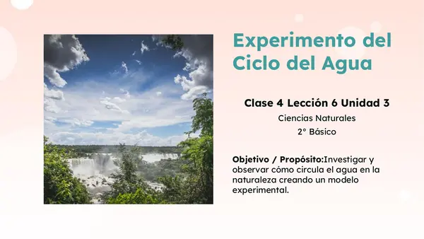 Clase 4 Lección 6 Unidad 3 "Como circula el agua" 2° Básico