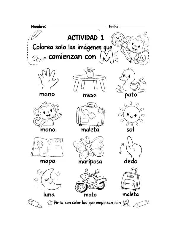 TRABAJANDO LA CONSONANTE M