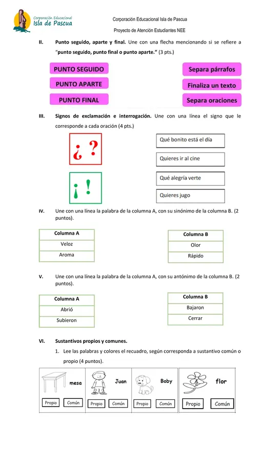 Evaluación de lenguaje y comunicación