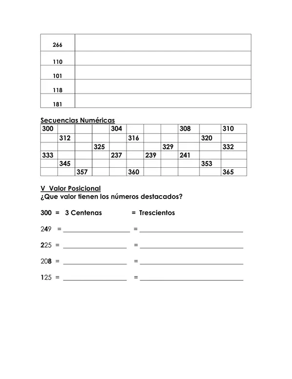 Ejercicios de matemática 2 y 3 básico