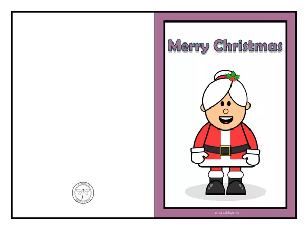 Christmas Cards Folding Gifts Tags Santa Coloring Tarjetas de regalos Navidad