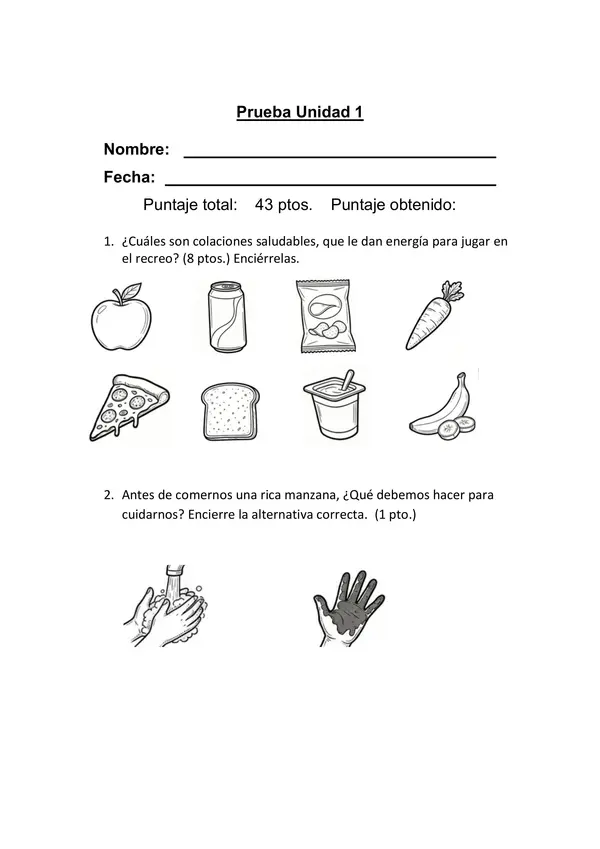 Evaluación: Cuidado del Cuerpo