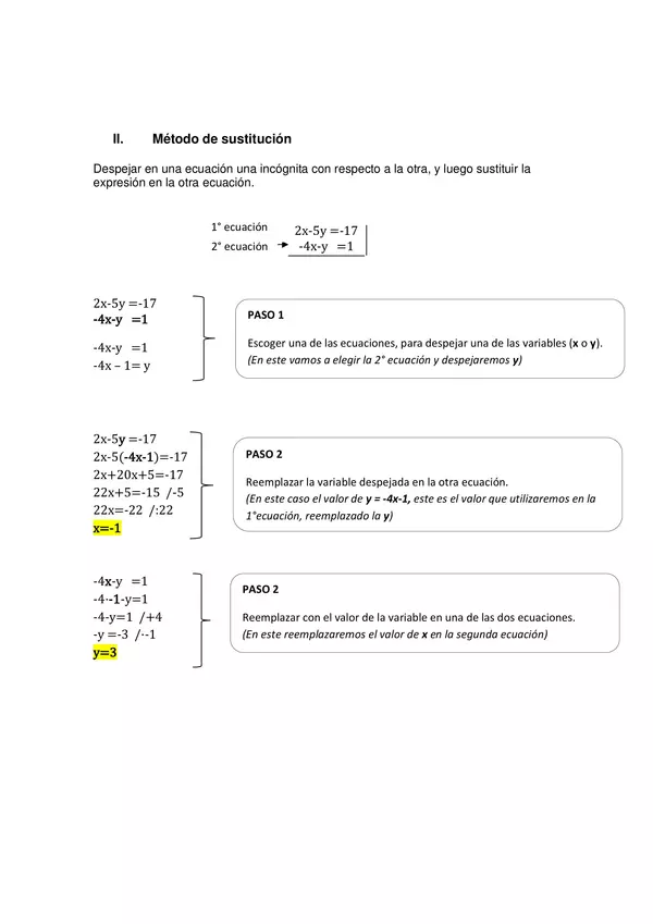Métodos de sistema de ecuaciones
