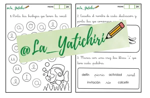 VOCAL "I" - Escritura método Matte
