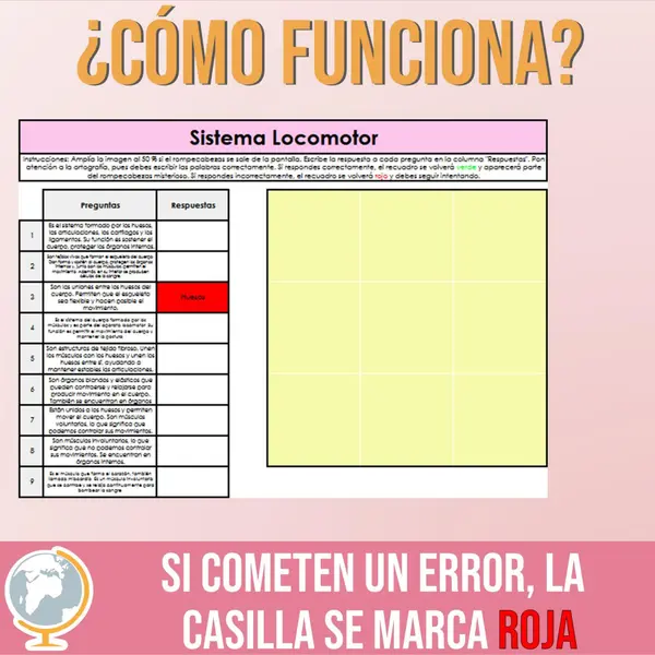 Sistema locomotor rompecabezas misterioso