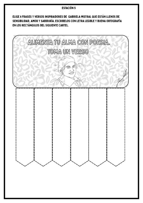 Descarga esta completa secuencia de actividades sobre la vida de Gabriela Mistral.  