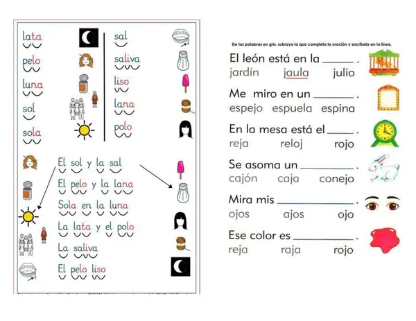 guia letra s