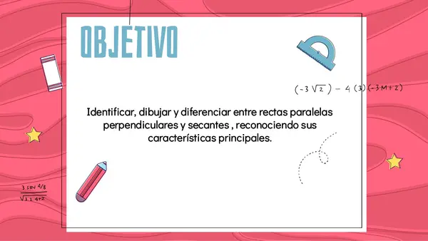 Rectas paralelas, perpendiculares y secantes 