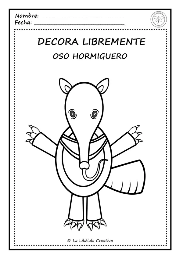 Fichas de actividades de Colorear Selva Animales Craft