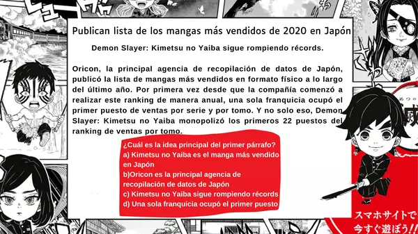 Taller de lenguaje: Top Mangas (Kimetsu no Yaiba)