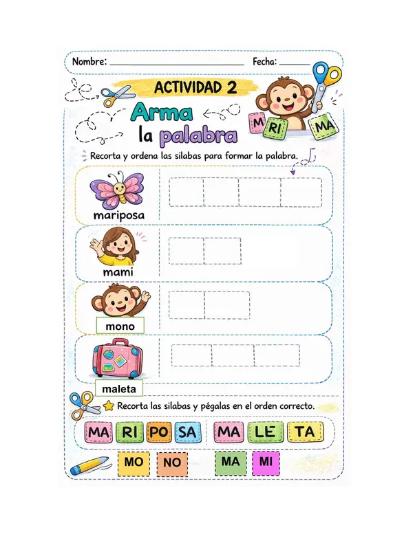 TRABAJANDO LA CONSONANTE M