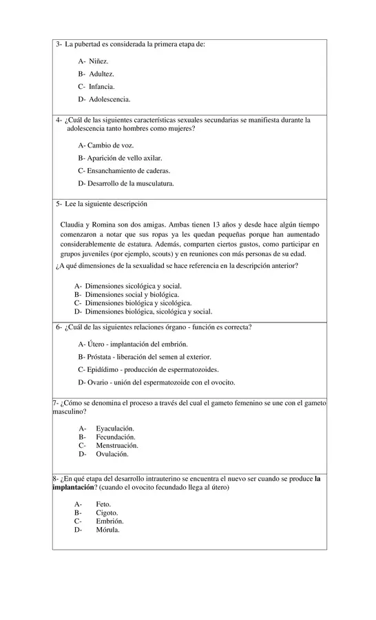 Evaluación de Aprendizaje Salud y Reproducción 