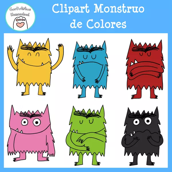 Clipart Monstruo de Colores
