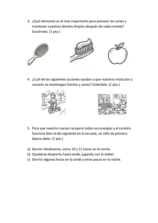 Evaluación: Cuidado del Cuerpo