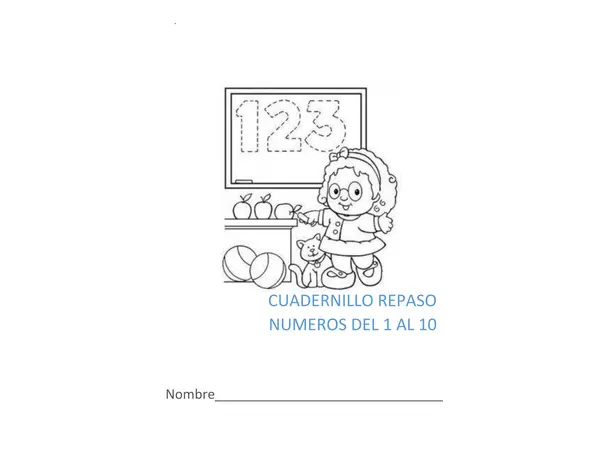 cuadernillo  de repaso numeros 1 al 10