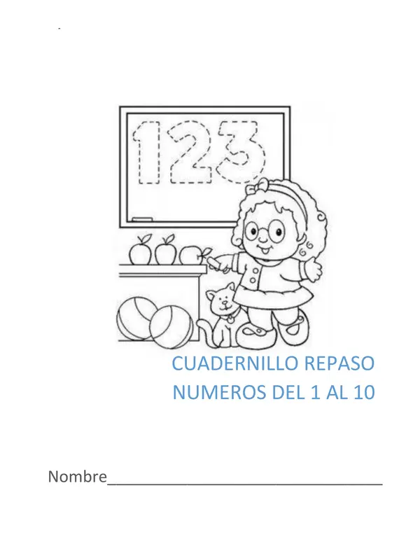 cuadernillo  de repaso numeros 1 al 10