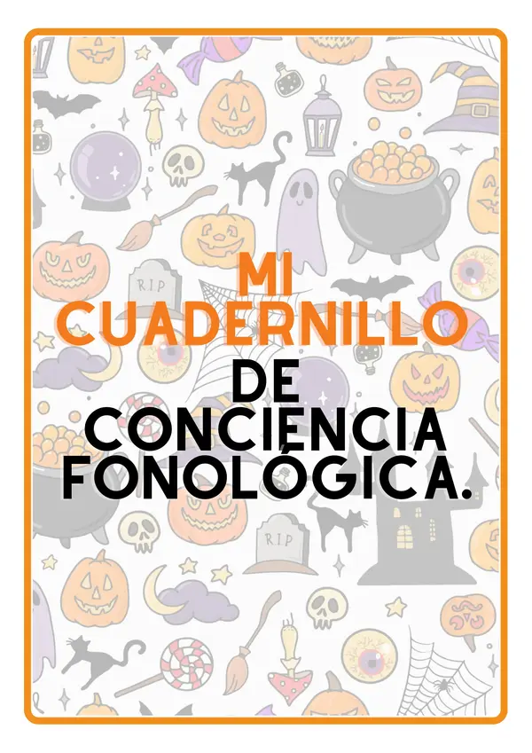 Cuadernillo de conciencia fonológica - Halloween