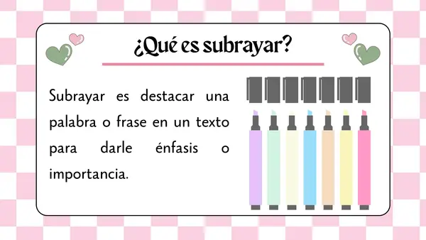 Uso del destacador (subrayar)