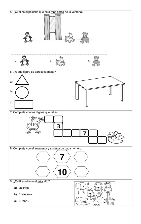 EVALUACIÓN DIAGNÓSTICA DE MATEMÁTICA - primero básico