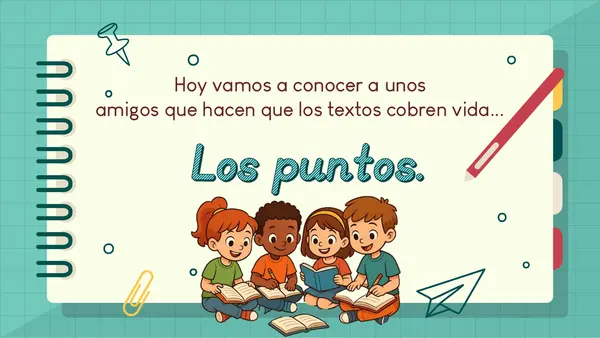 Utilizando diferentes tipos de puntos en la escritura.