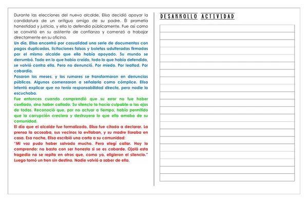 Guía de trabajo - Crea una tragedia breve