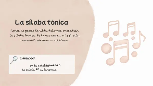 Reglas de acentuación -  Silabas tónicas.