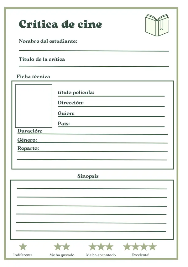 Plantilla para crítica de cine