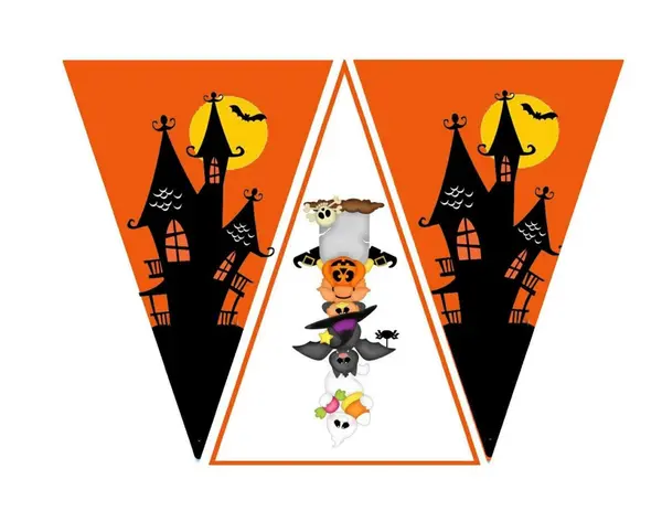 diseño banderín Halloween 