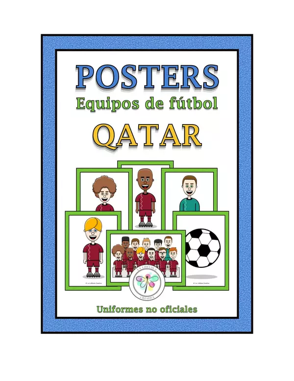 Posters Equipos de Fútbol Qatar a Color y a Blanco y Negro