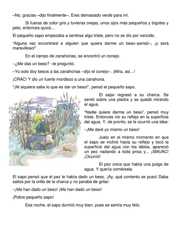 Guía comprensión lectora Texto "En busca de un beso" Tercer-cuarto año.