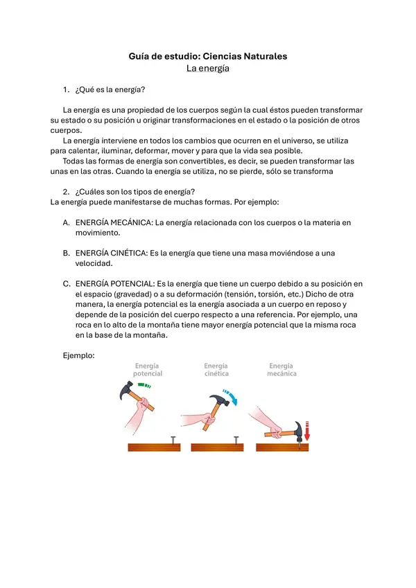 Ciencias: La energía