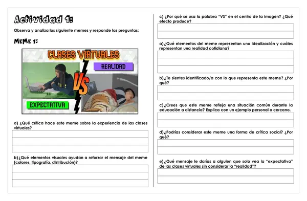 Guía de trabajo - El meme como texto multimodal 