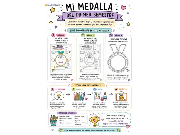 MI MEDALLA DE PRIMER SEMESTRE