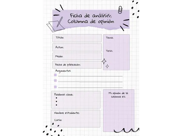 Ficha de análisis Columna de opinión