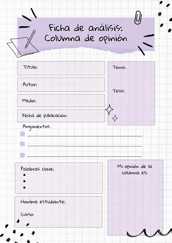 Ficha de análisis Columna de opinión