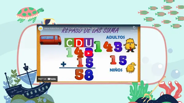 Presentación para clases de adición y sustracción tercero básico